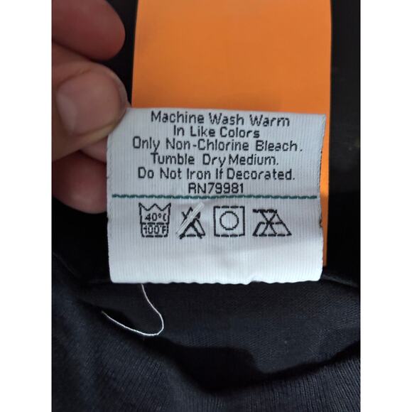 Vintage 1991 Glow In The Dark Halloween Graphic T Shirt Brieland LARGE New - Picture 6 of 12